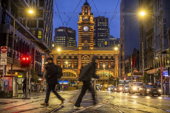 Melbourne at night is more popular than the traditional morning peak, research has found.