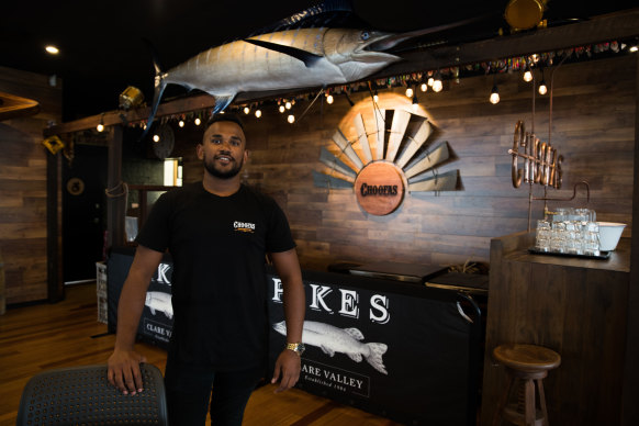 Ebin Basil, manager of Choofas Smokehouse and Seafood Pub.