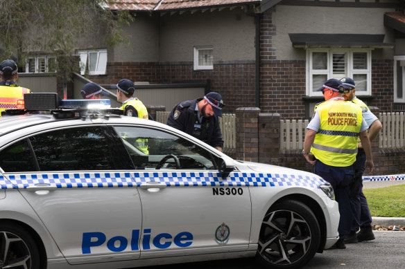 A crime scene has been set up on Alexander Avenue, North Willoughby. 