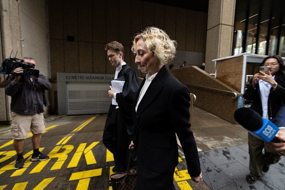 Ben Roberts-Smith’s lawyer Monica Allen departs the Federal Court on Friday, but the former soldier was nowhere to be seen.