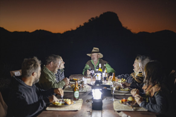 Dinner at the camp.