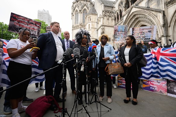 Bernadette Dugasse (centre right), who led a last-minute legal challenge to block the deal, said: “Sir Keir Starmer is washing his hands of the Chagossian people.” 