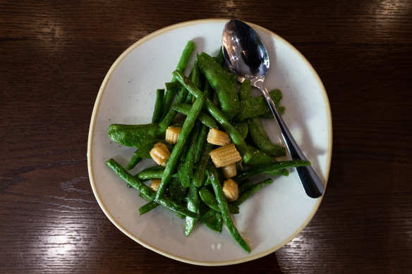 Stir-fried vegetables at the Holy Duck!.