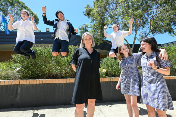 Viewbank College principal Sharon Grimes and students are pleased with the school’s high scores in this year’s NAPLAN.