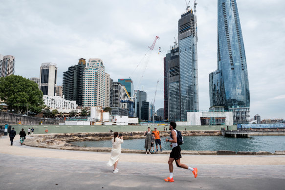 The redevelopment of Barangaroo began 10 years ago.