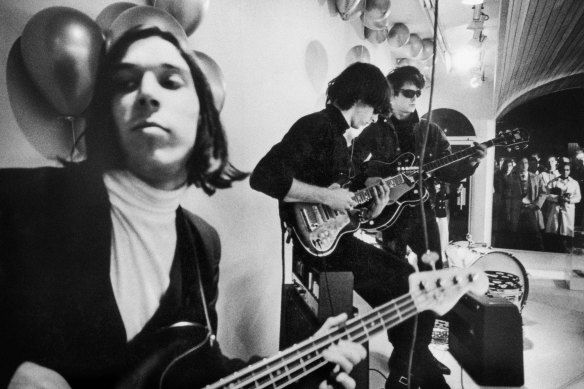 John Cale and fellow band members in a scene from Todd Hayne’s 2021 doco <i>The Velvet Underground</i>.