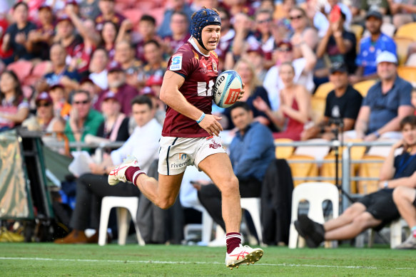 Josh Flook let a hat-trick go begging during the Reds’ win over the Force.