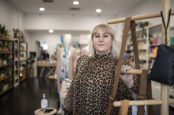 Business owner Tabitha Zeppier says she feels a bit strange and a bit scary” opening after Sydney’s lockdown 