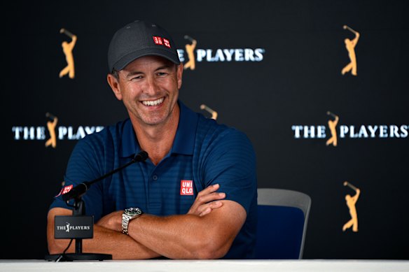 Australia’s Adam Scott told the media that when he won the 2004 Players Championship no one in the US knew who he was. 