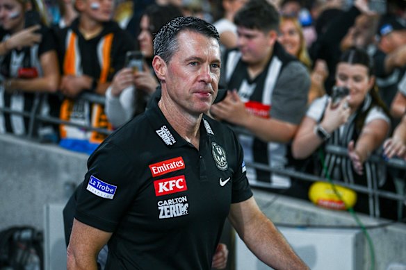 The positivity of Collingwood coach Craig McRae has been a benefit to Long.