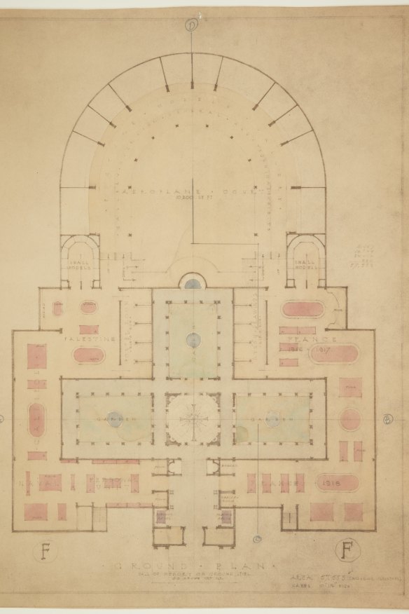 One of the 10 plans Crust and Sodersteen proposed together. This design had plans for two courtyards.