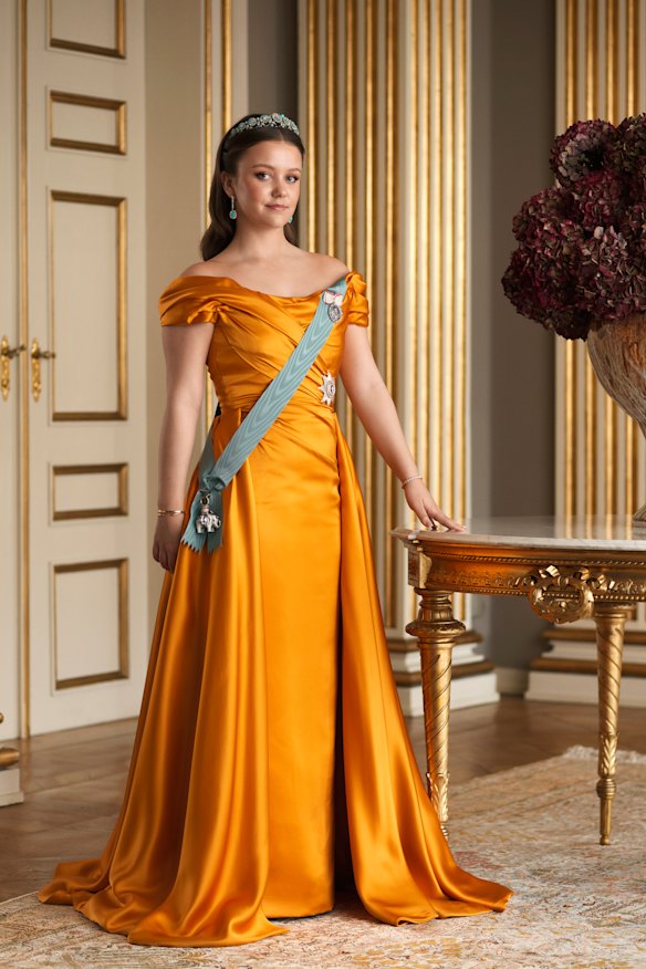 An official portrait of Princess Isabella in the Knight’s Hall of Frederik VIII’s Palace in Amalienborg.