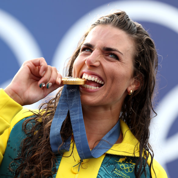 Canoe slalom gold medallist Jess Fox. 