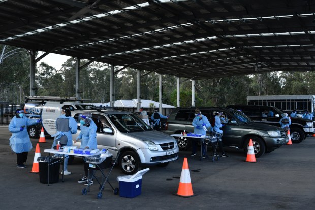 COVID-19 testing at Fairfield, Sydney.