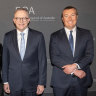Prime Minister Anthony Albanese with Business Council of Australia president Tim Reed, outgoing chief executive Jennifer Westacott and her successor, Bran Black.