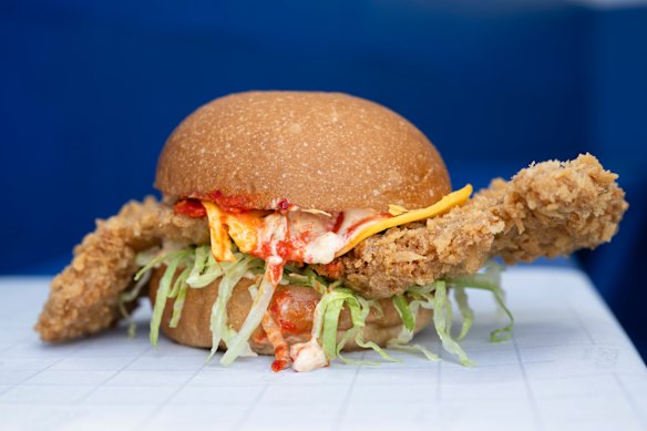 Kosta’s schnitty sandwich will be among the highlights of their new Brisbane outlet.
