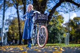 Alison McCormack rides her bike 7km to work from her home in St Kilda. 