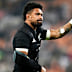 Ardie Savea waves towards the fans.