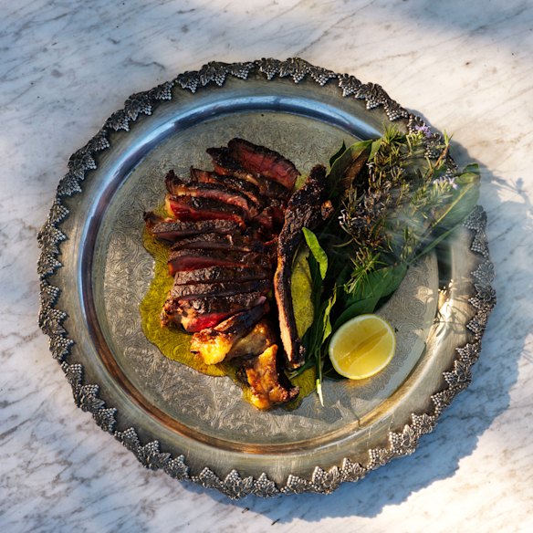 Retired dairy cow rib-eye at Sara Dining.