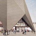 A design render of the V&A East Museum, designed by O’Donnell + Tuomey.