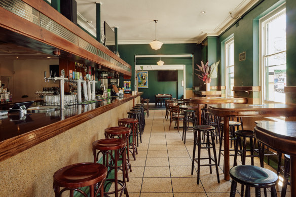 The lively front bar at The Lincoln.