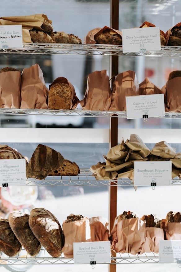 Grab freshly baked pastries and bread.