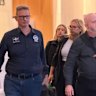 Rail, Tram and Bus Union Queensland state secretary Peter Allen leaving the Fair Work Commission on Thursday evening.