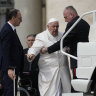 Pope Francis hospitalised ‘for a few days’ after reporting shortness of breath