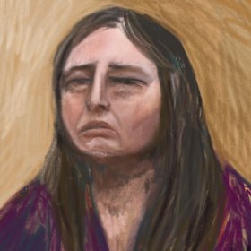 A court sketch of Erin Patterson during her trial.