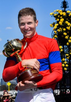 James McDonald with his Melbourne Cup