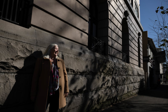 You can take that to the bank: Suzanne Millar outside the theatre’s new high-profile premises.