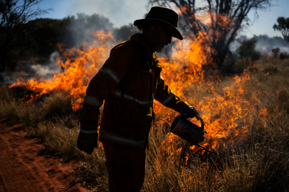 Small prescribed burns remove patchy spinifex in seconds.