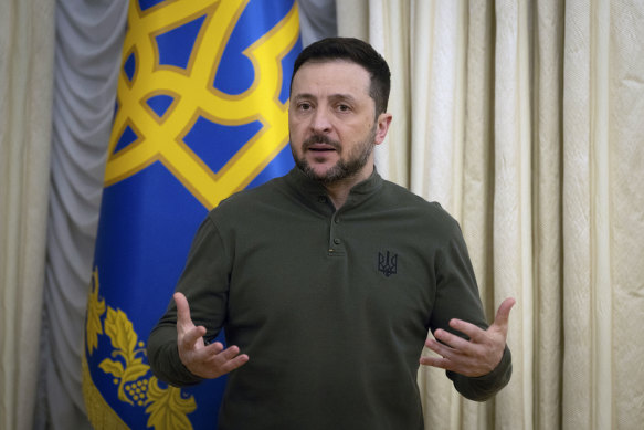 Ukrainian President Volodymyr Zelensky says he “will not accept . . . any bilateral negotiations about Ukraine without us”.