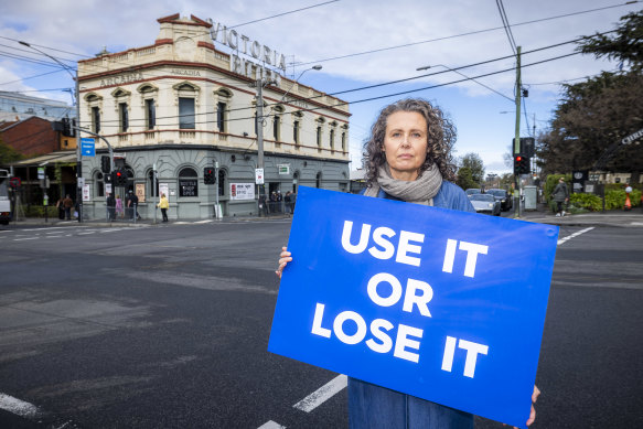 “We’ve waited so long”. Punt Road property owner Simone Heydon is protesting against a near 70-year-old overlay on Punt Road. 