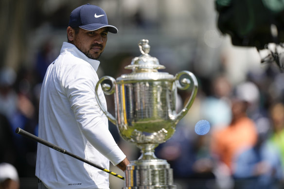 Jason Day is now at long odds to again lift the Wanamaker Trophy he won in 2015.