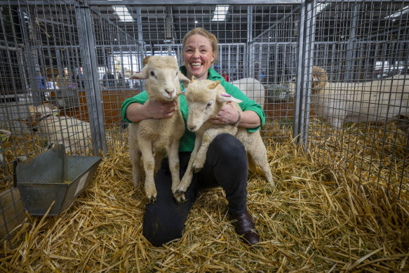 Jill Noble is showing her sheep from her Hallston Valley farm at the Show. 