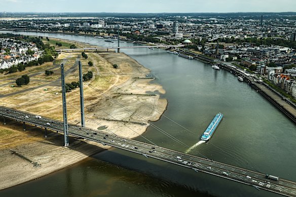 There are fears in Germany that parts of the Rhine may become impossible for boats to navigate.