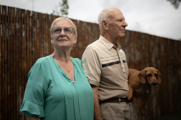 Veronica and Clif Baker, who own a unit in the condemned Mascot Towers.