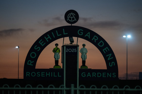  Rosehill Gardens at first light on Thursday.