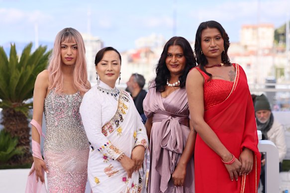 Elephants in the Fog stars Aliz Ghimire, Pushpa Thing Lama, Sahabdin Miya and Jasmin Bishwokarma at Cannes.