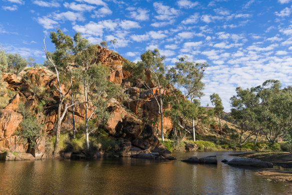 For a place so dry, water is an ever-present force on the Larapinta Trail.