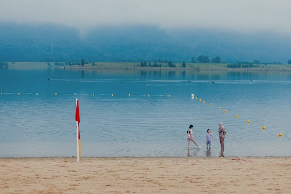 Wide open views at Penrith Beach when it opened for the 2024 season.