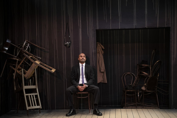 Dushan Philips in a scene from The Meeting at Red Stitch Theatre.