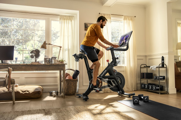 Peloton Bike+ features a larger screen that rotates for floor workouts.