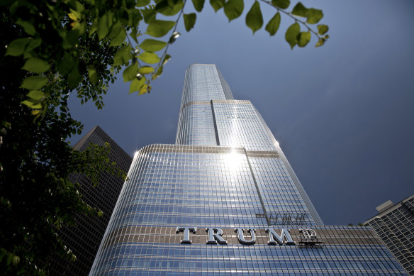 A Chicago skyscraper was the focus of a court battle between Trump and Deutsche Bank that equated the 2008 financial crisis with an act of God.