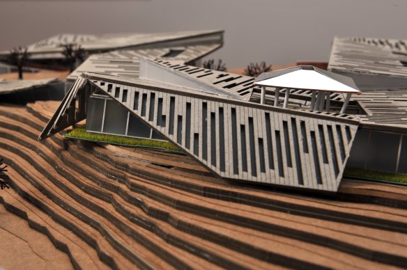 A vision of the future? An entry in the 2013 competition to design the new Prime Minister's Lodge, on display at the Gallery of Australian Design. 