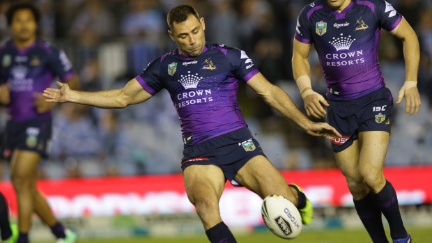Up in the air: Cameron Smith.