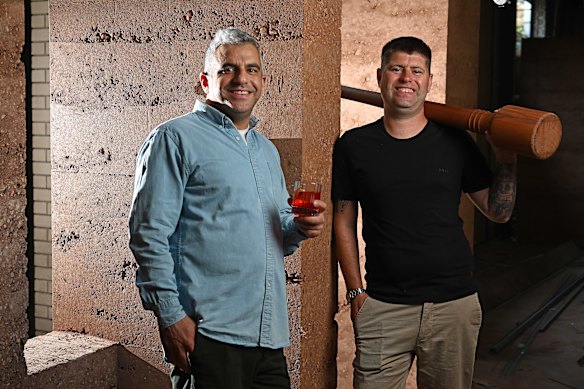 Gerard’s Bistro owner Johnny Moubarak and current executive chef Jimmy Richardson before the restaurant's 2023 reopening.