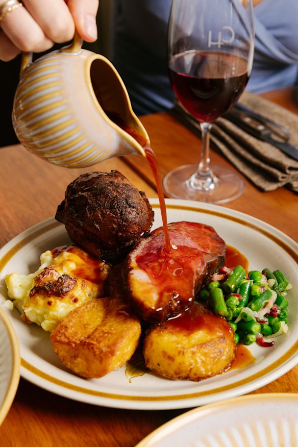 The Courthouse’s roast comes with cauliflower cheese for extra comfort.