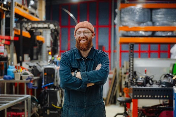 Samuel Fraraccio at his home workshop in Emerald.